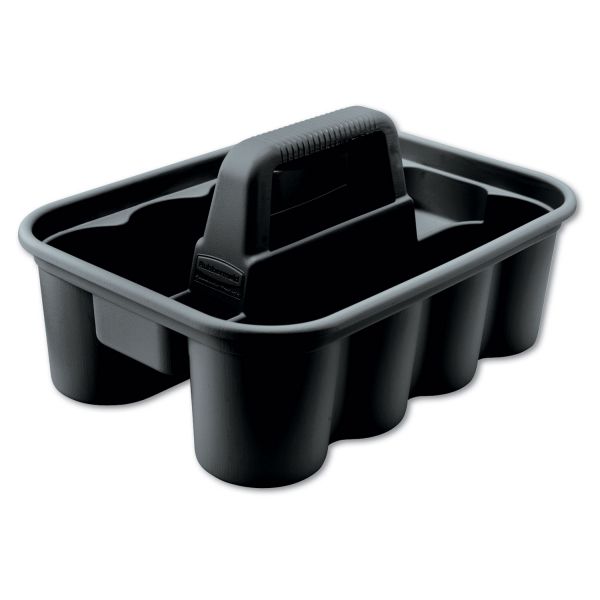 Rubbermaid Commercial Commercial Deluxe Carry Caddy, Eight Compartments, 15 x 7.4, Black