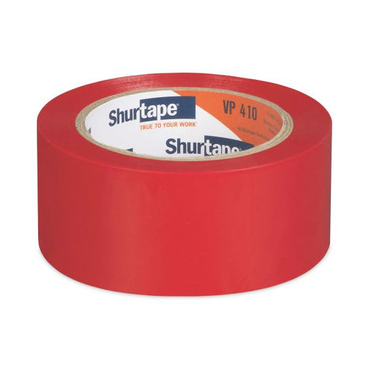 Shurtape VP 410 Aisle-Marking Tape, 1.96" x 36 yds, Red, 24/Carton