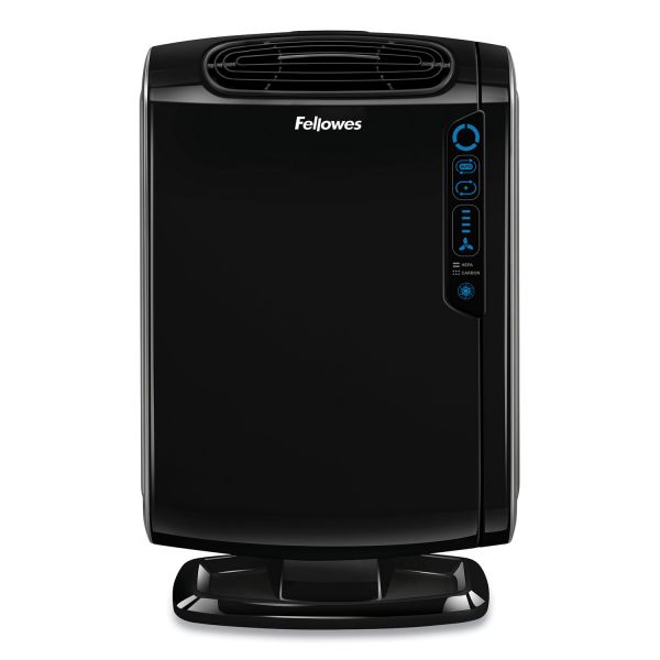 Fellowes HEPA and Carbon Filtration Air Purifiers, 200 to 400 sq ft Room Capacity, Black