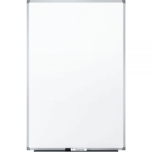 Quartet 48" x 36" Standard DuraMax Magnetic Porcelain Dry Erase Whiteboard White Board with Aluminum Frame - 1 Each