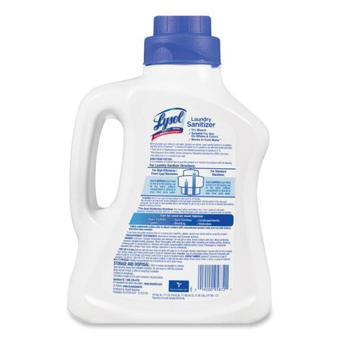 LYSOL Brand Laundry Sanitizer, Liquid, Crisp Linen, 90 oz, 4/Carton