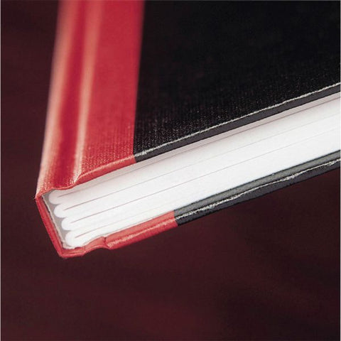 Black n' Red Hardcover Casebound Notebook, SCRIBZEE Compatible, 1 Subject, Wide/Legal Rule, Black Cover, 11.75 x 8.25, 96 Sheets