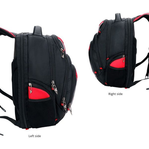 Swissdigital Design Anti-Bacterial Black and Red Backpack Travel Kit J14-41