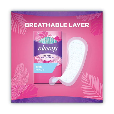 Always Thin Daily Panty Liners, Regular, 120/Pack