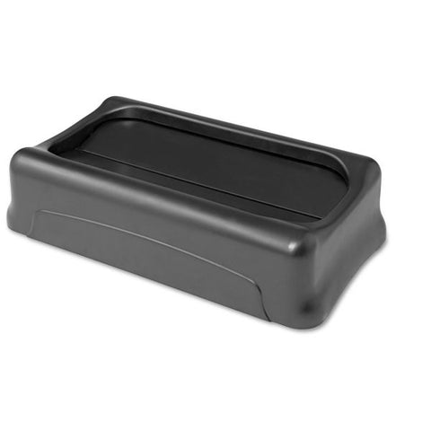 Rubbermaid Commercial Swing Top Lid for Slim Jim Waste Containers, 11.38w x 20.5d x 5h, Black