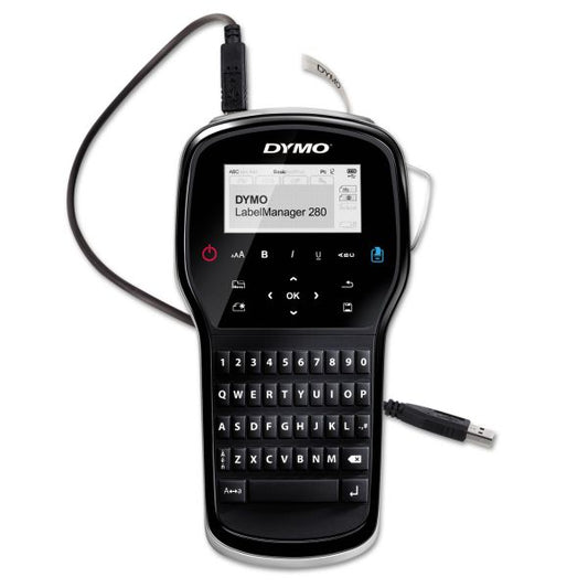 DYMO LabelManager 280 Label Maker, 0.6"/s Print Speed, 4 x 2.3 x 7.9