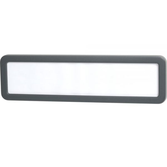 Cubicle Name Plate, 2 5/8" x 9 1/8" x 7/8", 30% Recycled, Charcoal