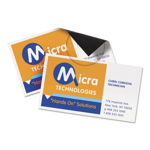 Avery Magnetic Business Cards, Inkjet, 2 x 3.5, White, 30 Cards, 10 Cards/Sheet, 3 Sheets/Pack