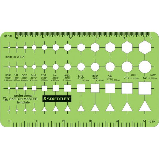 Staedtler Mars Template, Sketch Master