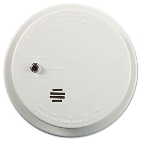 Kidde Battery-Operated Smoke Alarm Unit, 9V, 3.88" Diameter