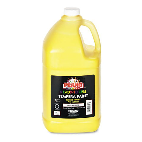 Prang Ready-to-Use Tempera Paint, Yellow, 1 gal Bottle