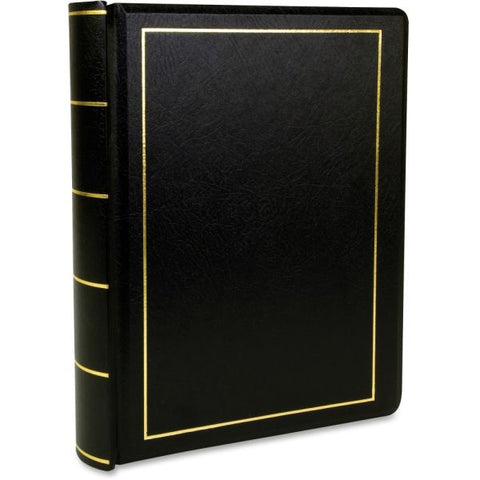 Wilson Jones Looseleaf Corporation Minute Book, 1 Subject, Unruled, Black/Gold Cover, 11 x 8.5, 250 Sheets