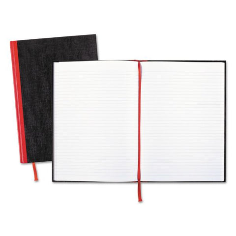 Black n' Red Hardcover Casebound Notebook, SCRIBZEE Compatible, 1 Subject, Wide/Legal Rule, Black Cover, 11.75 x 8.25, 96 Sheets