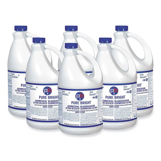 Pure Bright Liquid Bleach, 1gal Bottle, 6/Carton