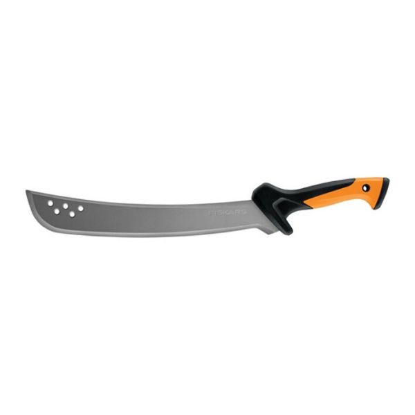 Fiskars Machete (24") 24" Length - Steel - Rust Resistant, Low-friction Blade Coating, Contoured Grip, Soft Grip, Curved Jaw, One-handed Operation