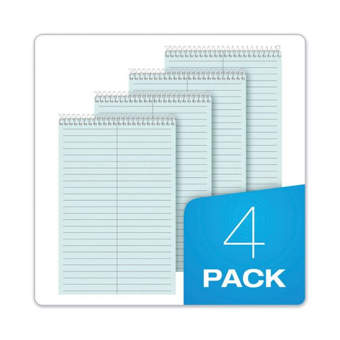 TOPS Prism Steno Pads, Gregg Rule, Blue Cover, 80 Blue 6 x 9 Sheets, 4/Pack