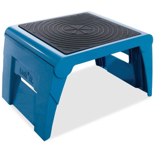 Cramer Folding Step Stool, 1-Step, 300 lb Capacity, 14 x 11.25 x 9.75, Blue