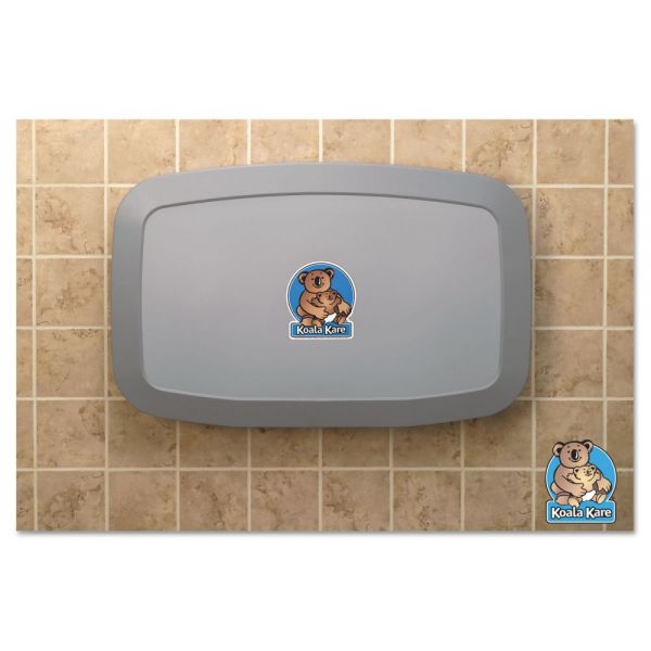 Koala Kare Horizontal Baby Changing Station, 35 x 22, Gray