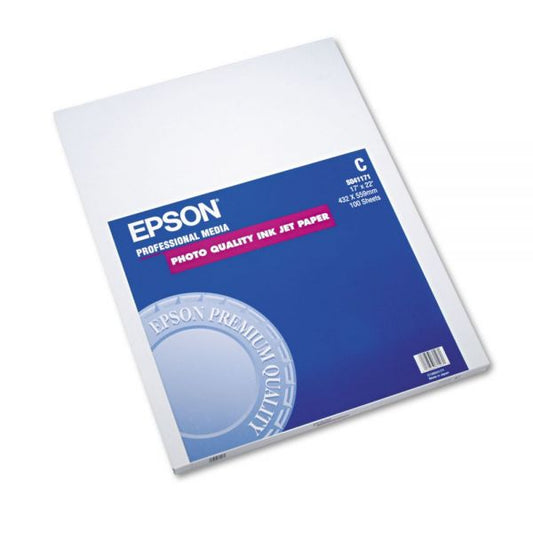 Epson Matte Presentation Paper, 4.9 mil, 17 x 22, Matte Bright White, 100/Pack