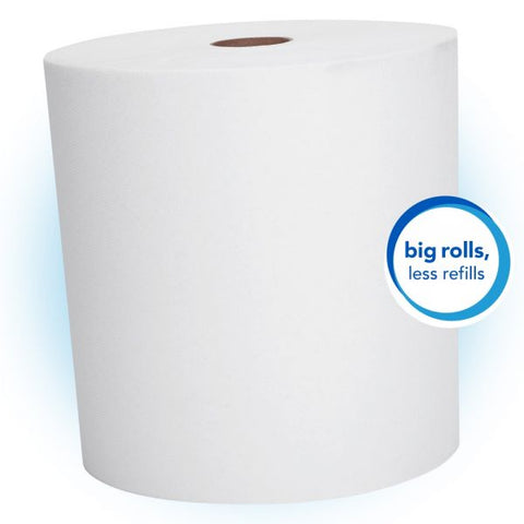 Scott Hard Roll Paper Towels, 8 x 950 ft, 1-Ply, White, 6 Rolls/Carton