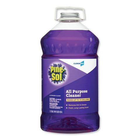 Pine-Sol All Purpose Cleaner, Lavender Clean, 144 oz Bottle, 3/Carton