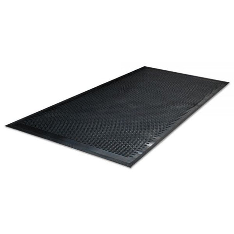 Guardian Clean Step Outdoor Rubber Scraper Mat, Polypropylene, 36 x 60, Black