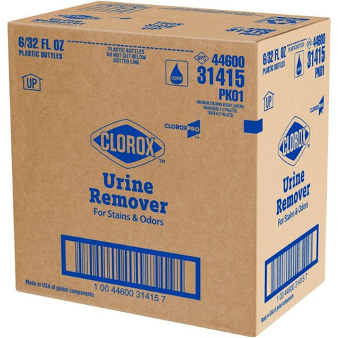 CloroxPro Urine Remover for Stains and Odors Pull Top Liquid - 32 fl oz (1 quart) - 6 / Carton - White