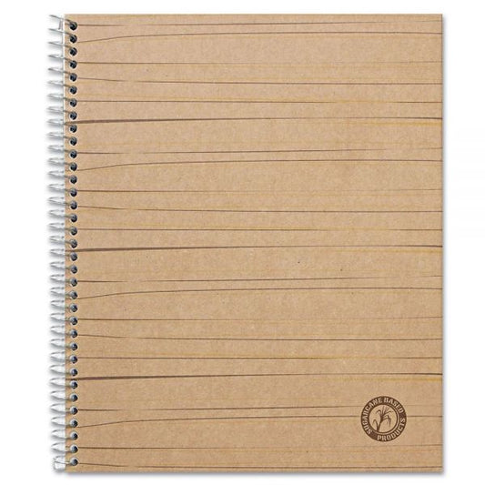 Universal Deluxe Sugarcane Based Notebooks, 1 Subject, Medium/College Rule, Brown Cover, 11 x 8.5, 100 Sheets