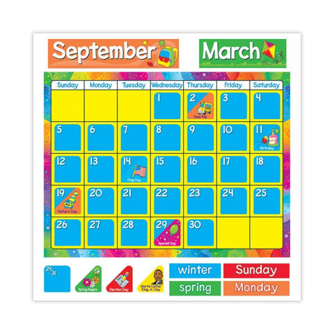 TREND Year Around Calendar Bulletin Board Set, 22" x 17"