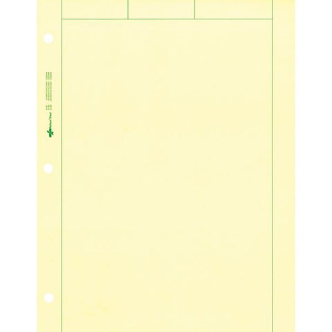 Rediform Computation Pads - Letter Letter Size (8 1/2" x 11") - 5 Squares/ Inch - Green With Green Ruling - 3-Hole Punched - 100 Sheets/ Pad - 1 Pad