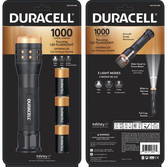 Duracell Aluminum Focusing LED Flashlight C - Aircraft Aluminum - Black