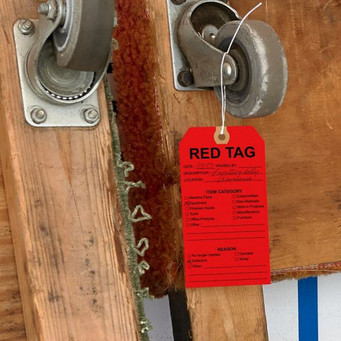 Avery Preprinted RED TAG 5S Hang Tags 5.75" Length x 3" Width - 25 / Pack - Card Stock - Red