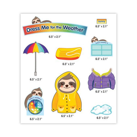 Carson-Dellosa Education Curriculum Bulletin Board Set, Dress Me for the Weather, 54 Pieces