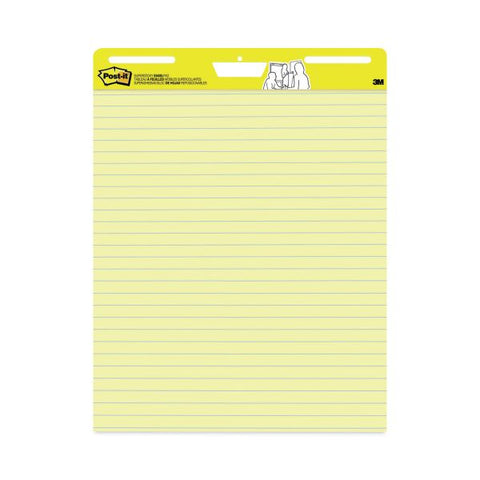 Post-it Easel Pads Self Stick Easel Pads, Ruled, 25 x 30, Yellow, 2 30 Sheet Pads/Carton