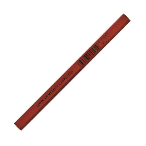 Dixon Economy Flat Carpenter Pencils Medium Point - Gray Lead - Red Barrel - 1 Dozen