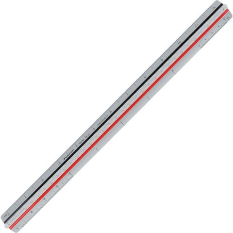 Staedtler Mars Professional Architectural Triangular Scale 12" Length - Aluminum - 1 Each - Silver