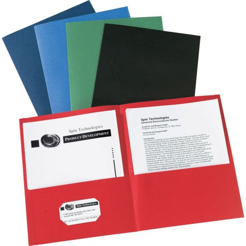 Avery Two-Pocket Folder, 40-Sheet Capacity, 11 x 8.5, Assorted Colors, 25/Box