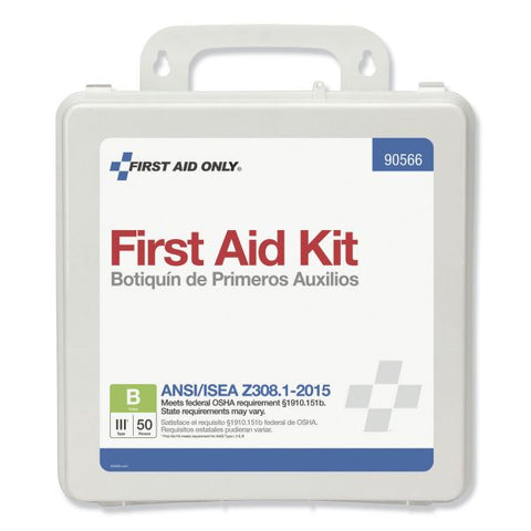 First Aid Only Bulk ANSI 2015 Compliant Class B Type III First Aid Kit for 50 People, 199 Pieces, Plastic Case