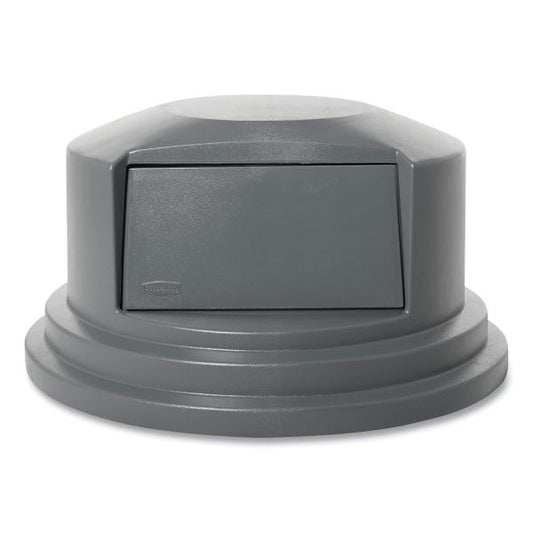 Rubbermaid Commercial Round BRUTE Dome Top Lid for 55 gal Waste Containers, 27.25" Diameter, Gray