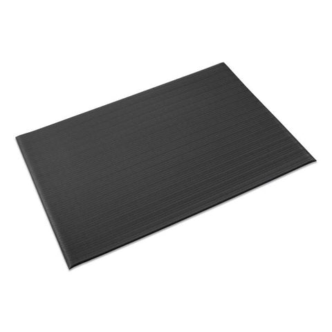 Crown Ribbed Vinyl Anti-Fatigue Mat, 24 x 36, Black