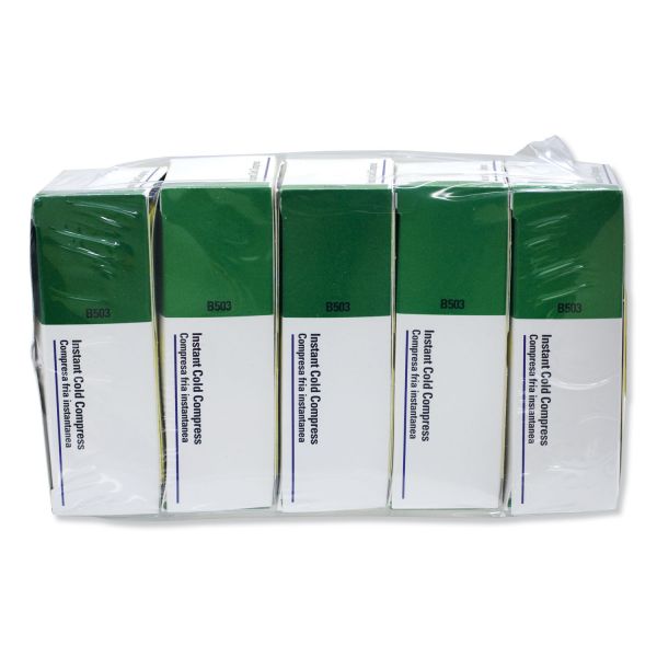 First Aid Only Instant Cold Compress, 5 Compress/Pack, 4 x 5, 5/Pack