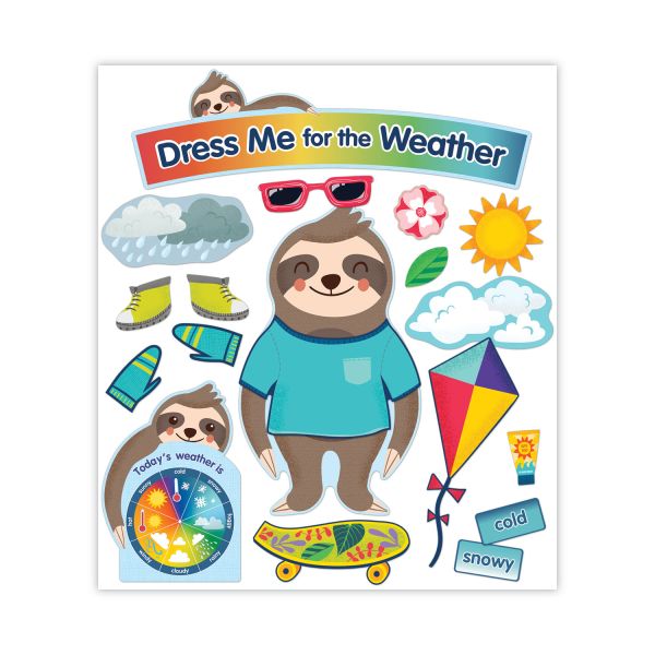 Carson-Dellosa Education Curriculum Bulletin Board Set, Dress Me for the Weather, 54 Pieces