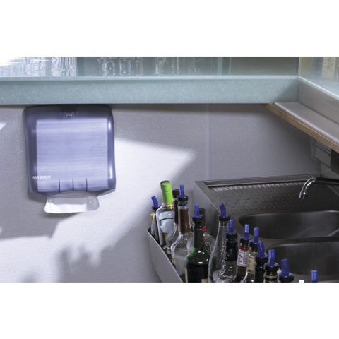 San Jamar Ultrafold Fusion C-Fold and Multifold Towel Dispenser, 11.5 x 5.5 x 11.5, Black