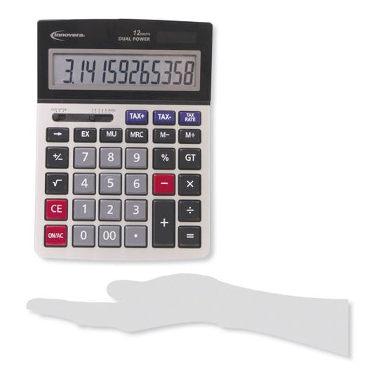 Innovera 15975 Large Display Calculator, 12-Digit LCD