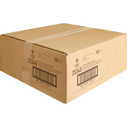 Business Source Thermal Printable Paper - White 3 1/8" x 273 ft - 48 g/m&#178; Grammage - Smooth - 50 / Carton