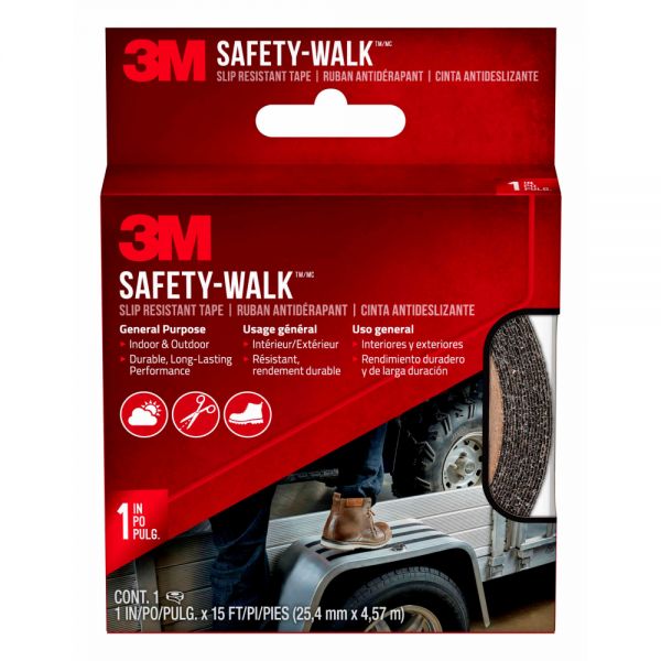 3M Safety-Walk Slip Resistant Tread, 610B-R1X180, 1” x 15', Black