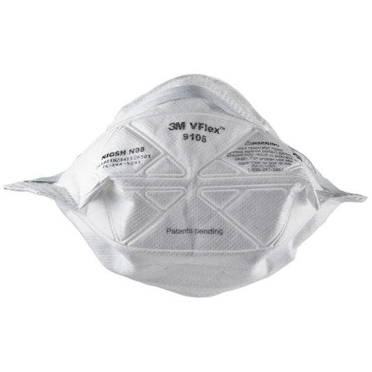 3M VFlex Particulate Respirators 9105, N95, White, Pack Of 50 Respirators