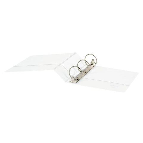 Just Basics 3-Ring View Binder, 3" Round Rings, 61% Recycled, White