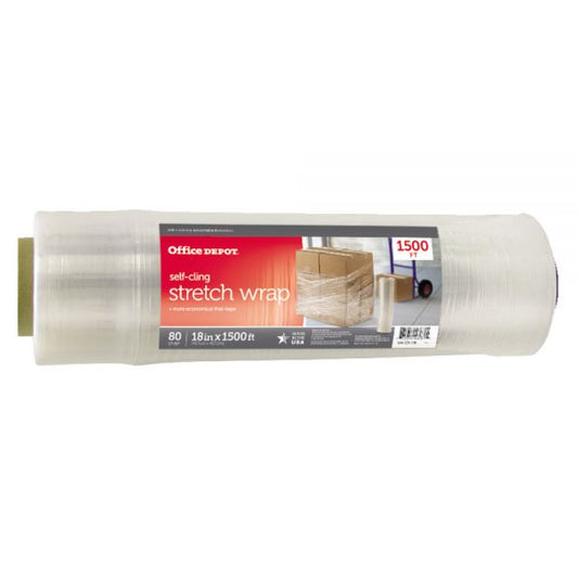 Stretch Wrap Film, 18" x 1500' Roll, Clear