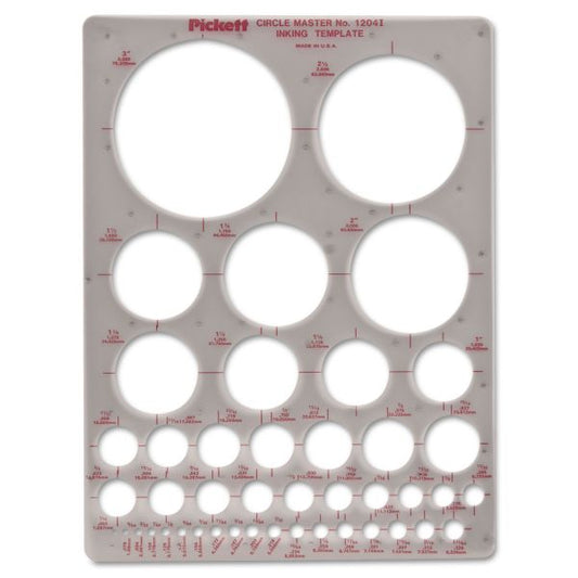 Chartpak Templates, Circles, 7 x 10, Smoke